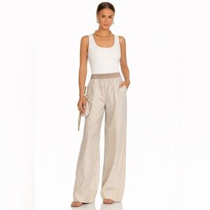 Fear of God Essentials Cream Wide-Leg Pants XS